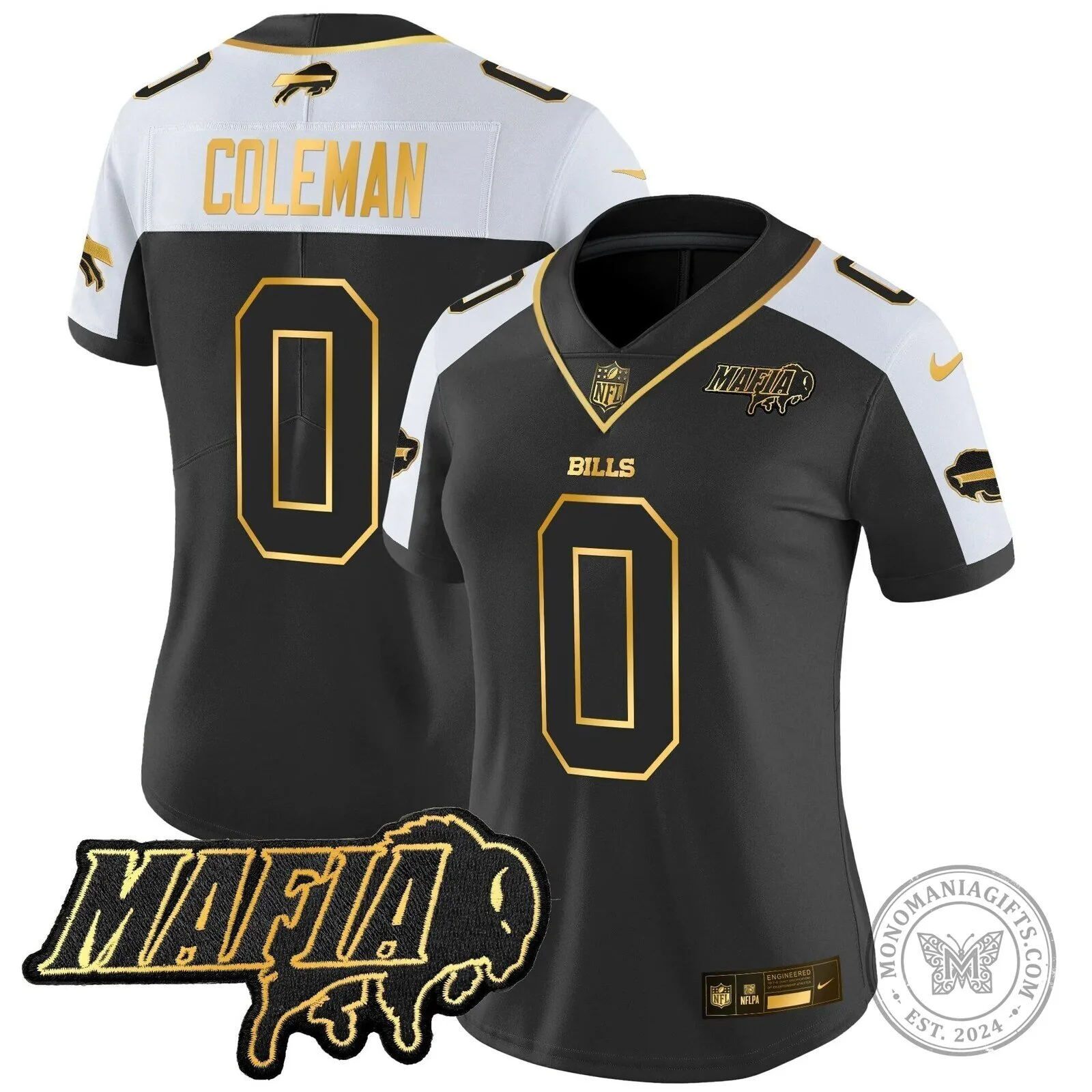 Limited Black Gold Vapor Football Jersey for Josh Allen of the Buffalo Bills Mafia 61 Limited Black Gold Vapor Football Jersey for Josh Allen of the Buffalo Bills Mafia