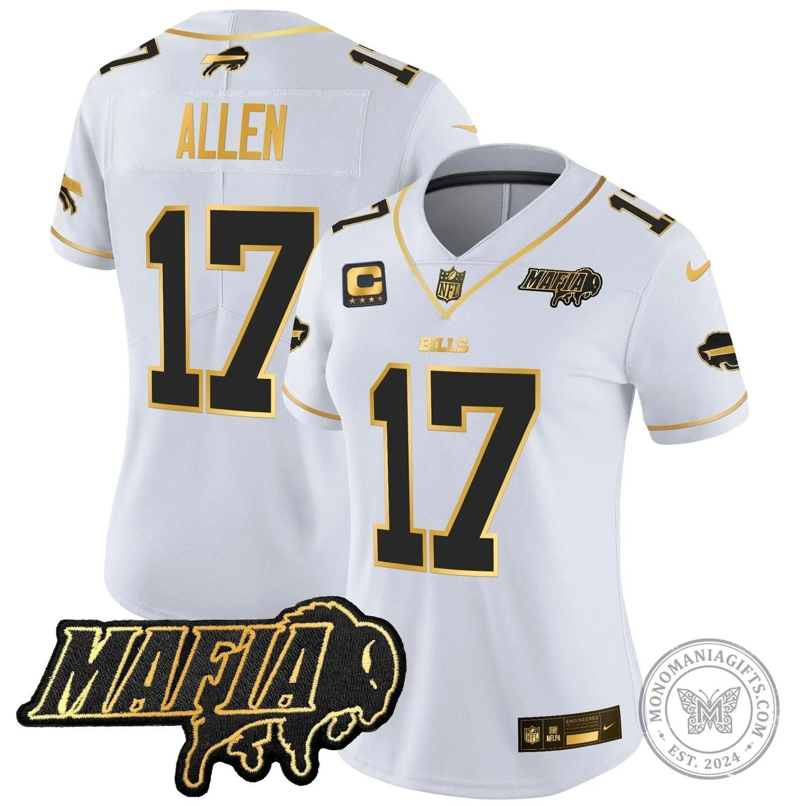 Limited Black Gold Vapor Football Jersey for Josh Allen of the Buffalo Bills Mafia 63 Limited Black Gold Vapor Football Jersey for Josh Allen of the Buffalo Bills Mafia