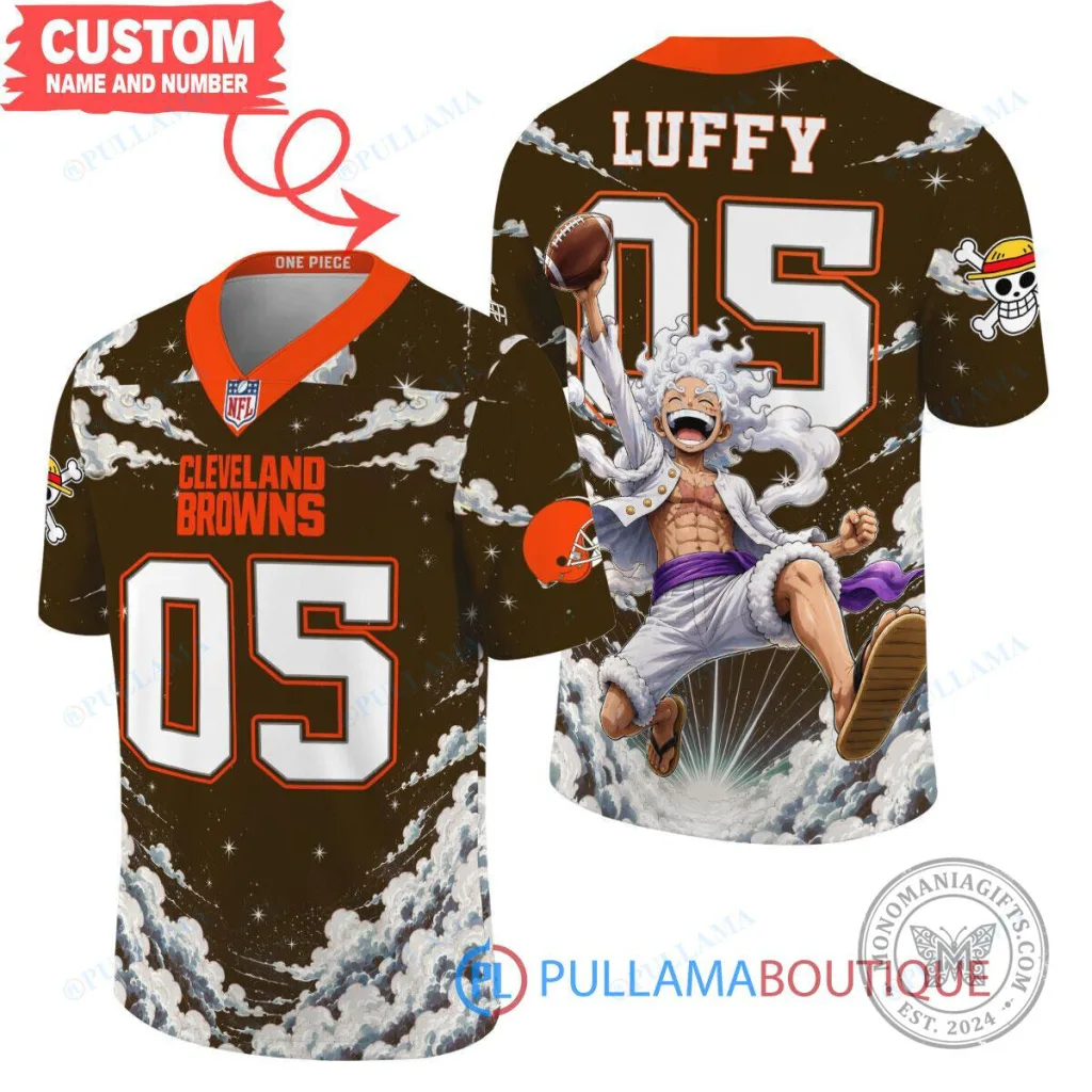 Cleveland Browns Football One Piece Luffy Gear Five Jersey Cleveland Browns Football One Piece Luffy Gear Five Jersey