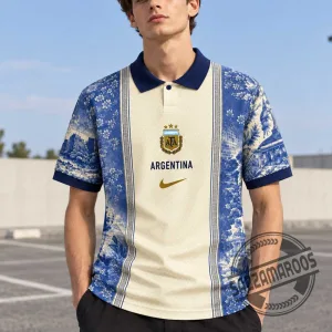 Argentina Vintage Porcelain Floral 3 Stars Concept Polo Soccer Jersey Shirt 5 Argentina Vintage Porcelain Floral 3 Stars Concept Polo Soccer Jersey Shirt