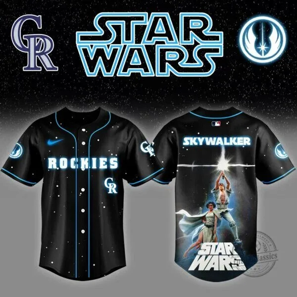 Skywalker Star Wars Colorado Rockies Baseball Jersey 3 Skywalker Star Wars Colorado Rockies Baseball Jersey