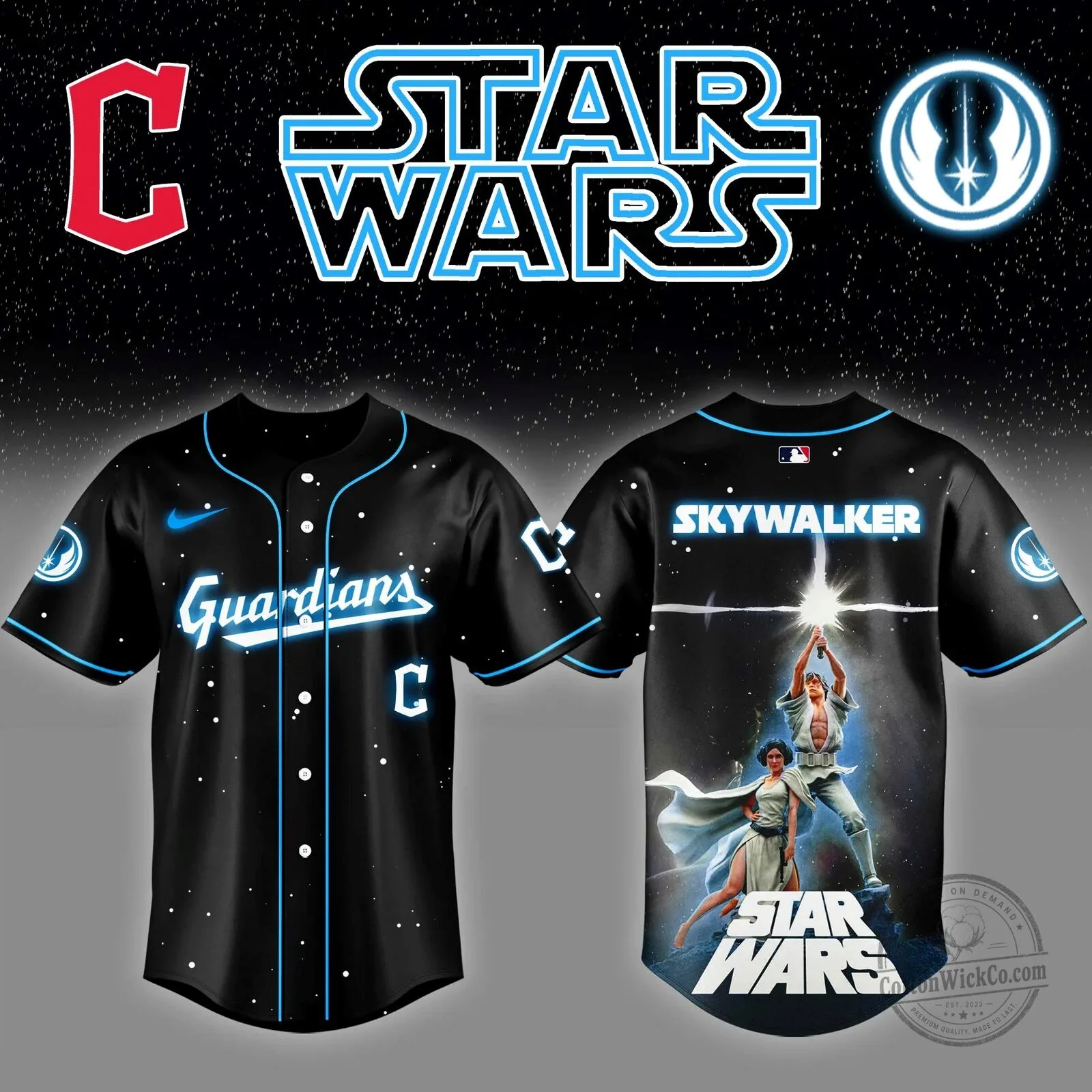 Skywalker Guardians Star Wars Baseball Jersey for Cleveland Fans
