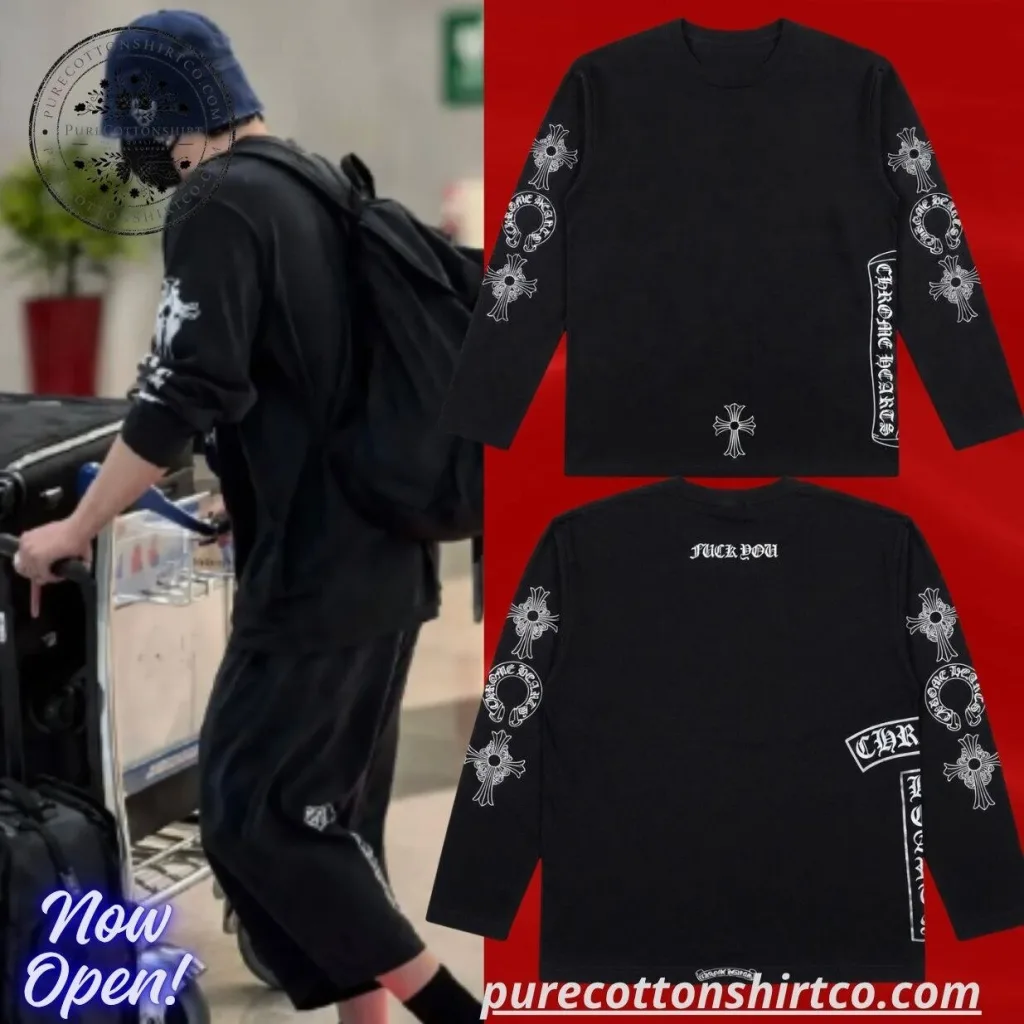 BTS JUNGKOOK Chrome Hearts Vintage OG Soap & Water Long Sleeve Shirt - BTS JUNGKOOK Chrome Hearts Vintage OG Soap & Water Long Sleeve Shirt -