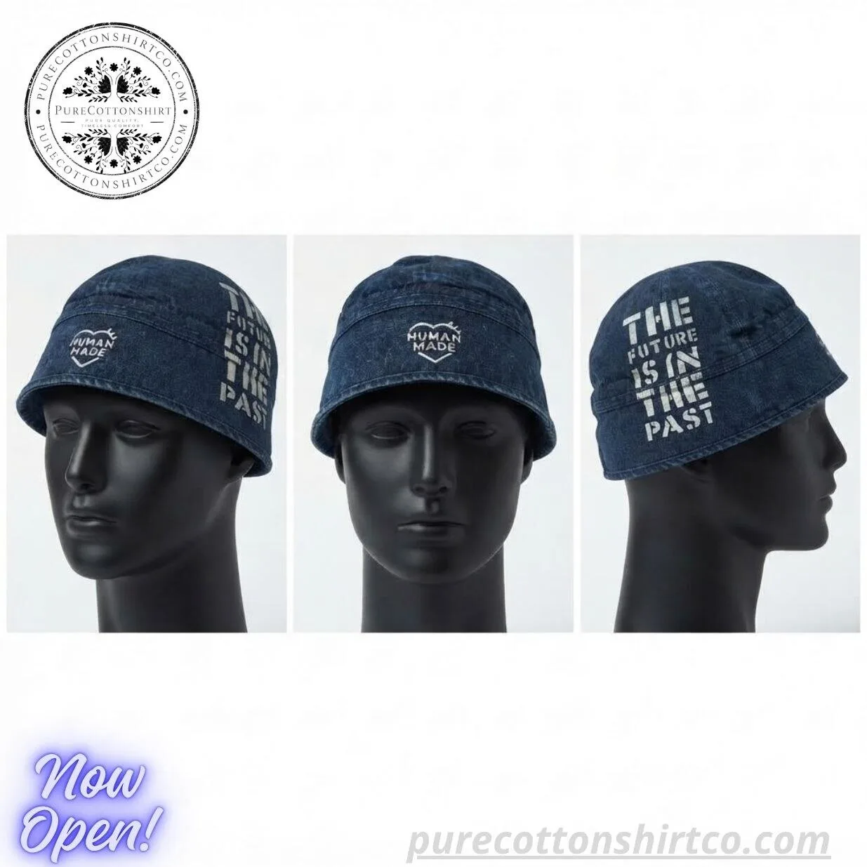 BTS JUNGKOOK Human Made Denim Sailor Cap Hat 4 BTS JUNGKOOK Human Made Denim Sailor Cap Hat