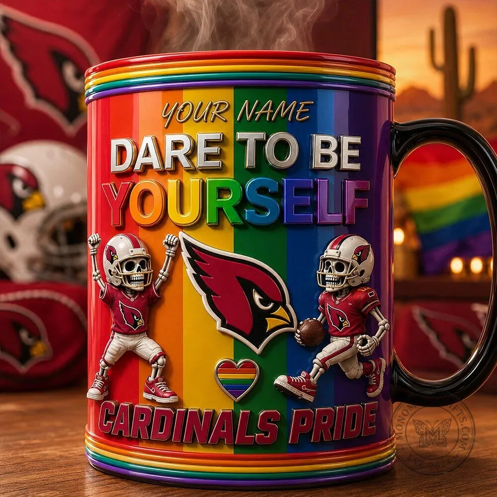 Arizona Cardinals NFL Pride Dare To Be Yourself Rainbow Ceramic Mug