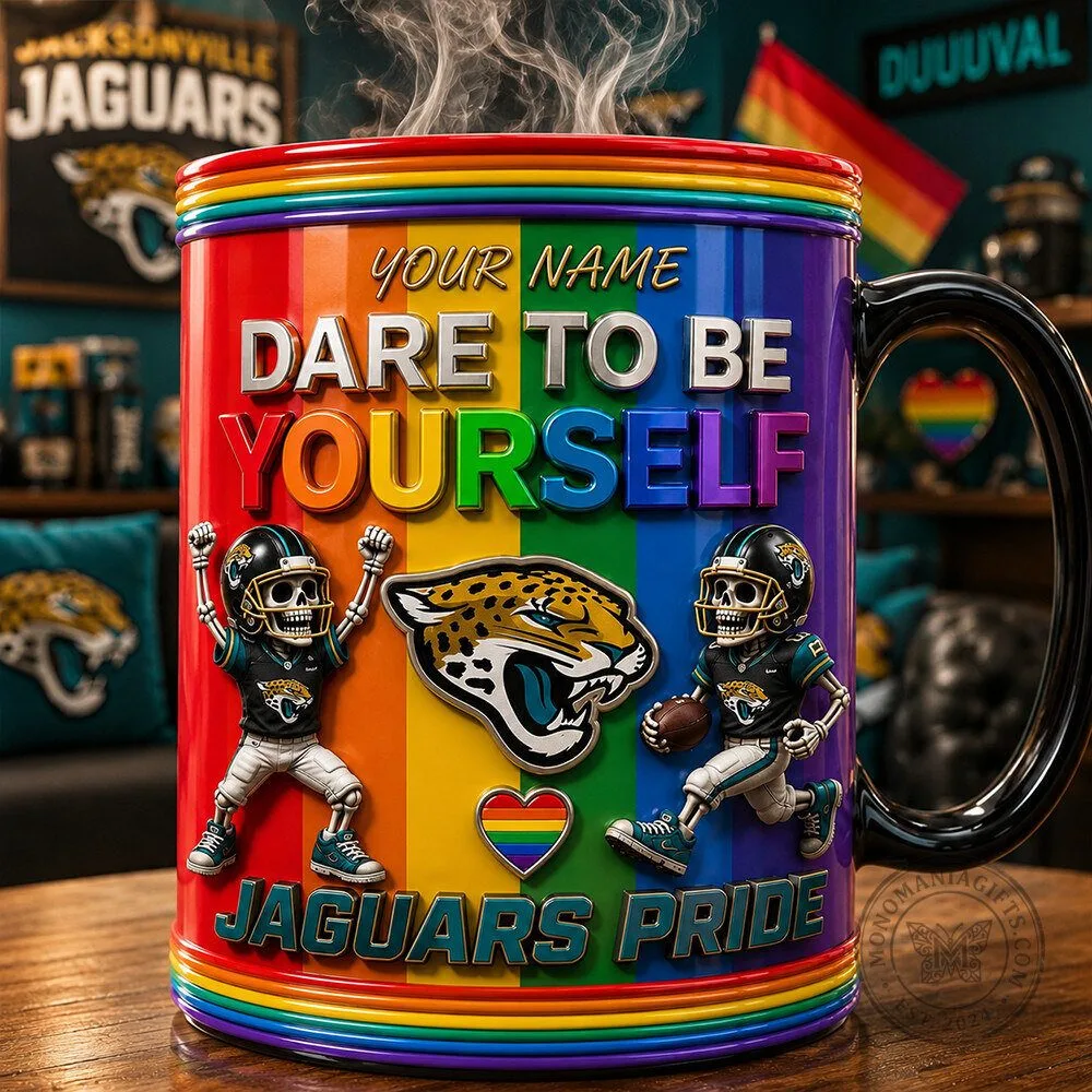 Jacksonville Jaguars Pride Dare To Be Yourself Rainbow Ceramic Mug