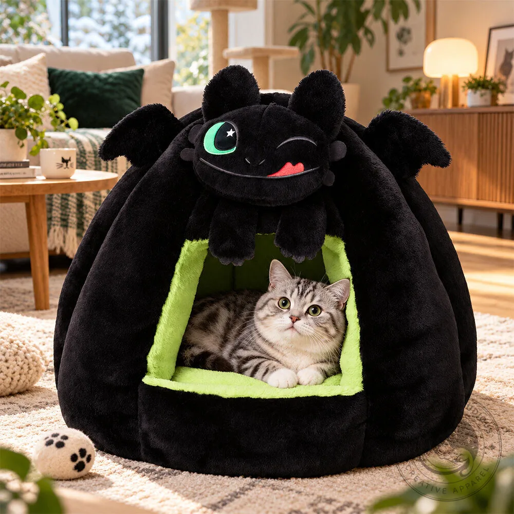 DreamWorks Dragons Hoopet Toothless Plush Cave Cat Bed 2026