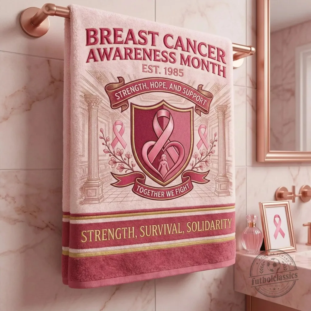 Breast Cancer Awareness Month Strength Hope Support Pink Ribbon Bath Towel Breast Cancer Awareness Month Strength Hope Support Pink Ribbon Bath Towel