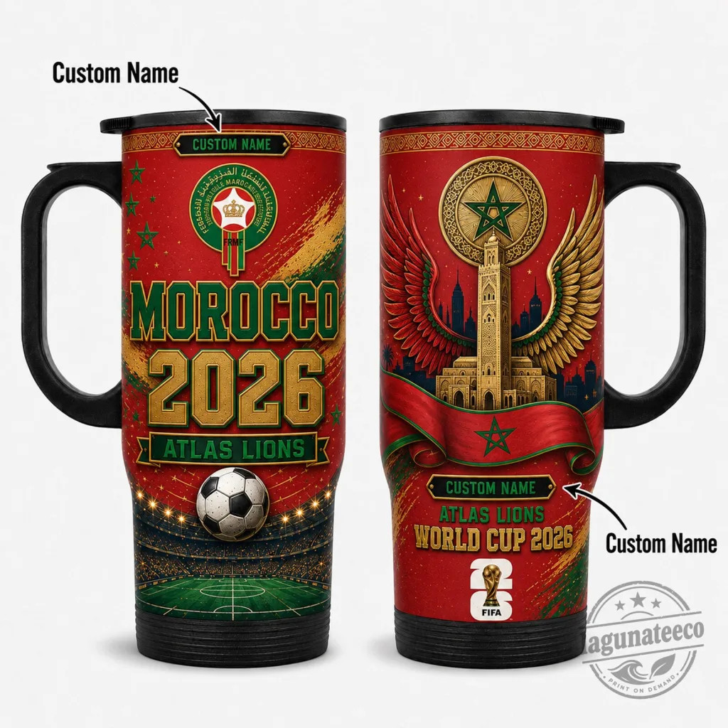 Morocco Atlas Lions World Cup 2026 Football Team Travel Mug Morocco Atlas Lions World Cup 2026 Football Team Travel Mug