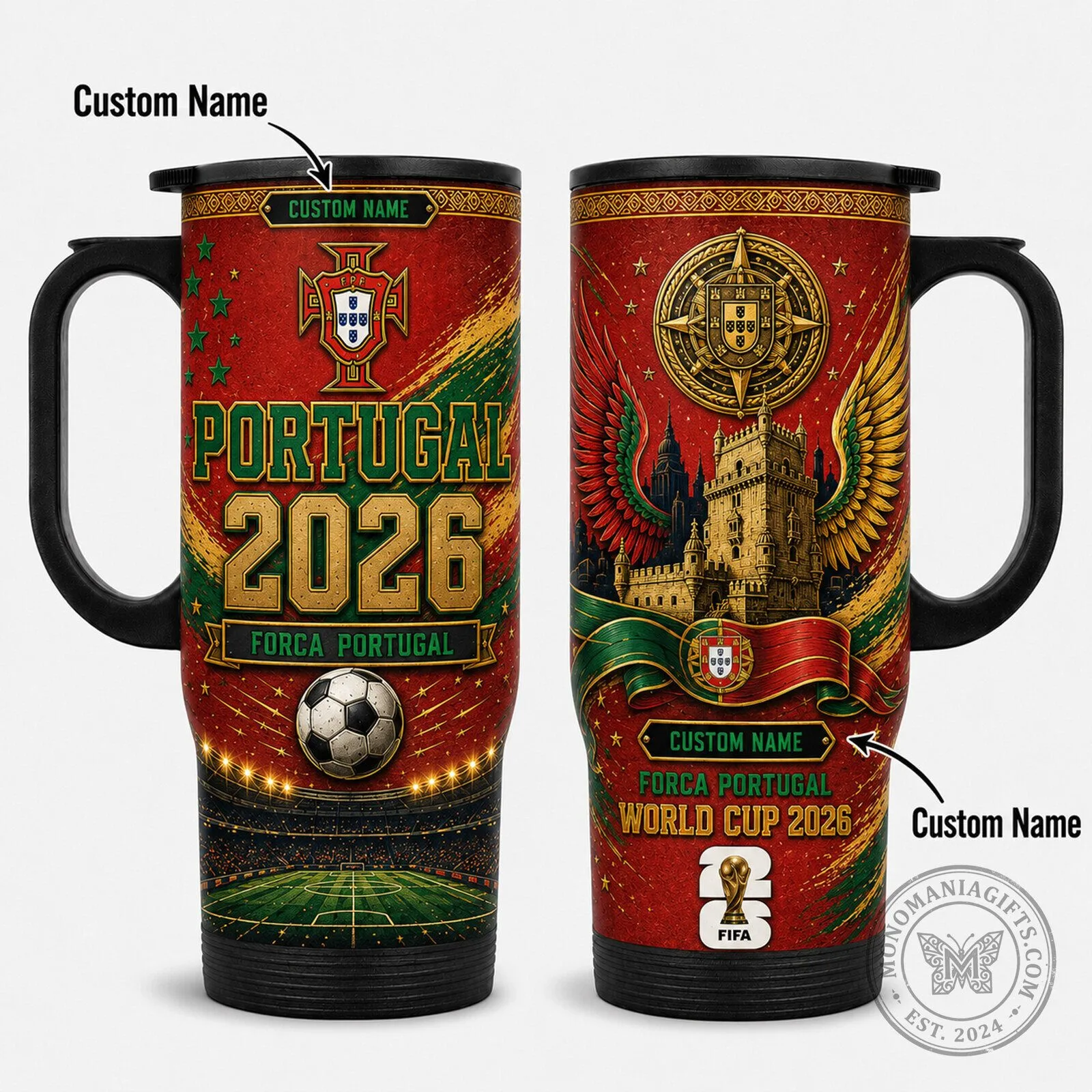 Portugal National Football Team World Cup 2026 Stainless Steel Tumbler 1 Portugal National Football Team World Cup 2026 Stainless Steel Tumbler