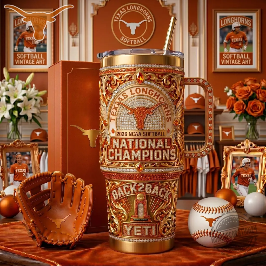 Texas Longhorns NCAA Softball National Champions Tumbler Texas Longhorns NCAA Softball National Champions Tumbler