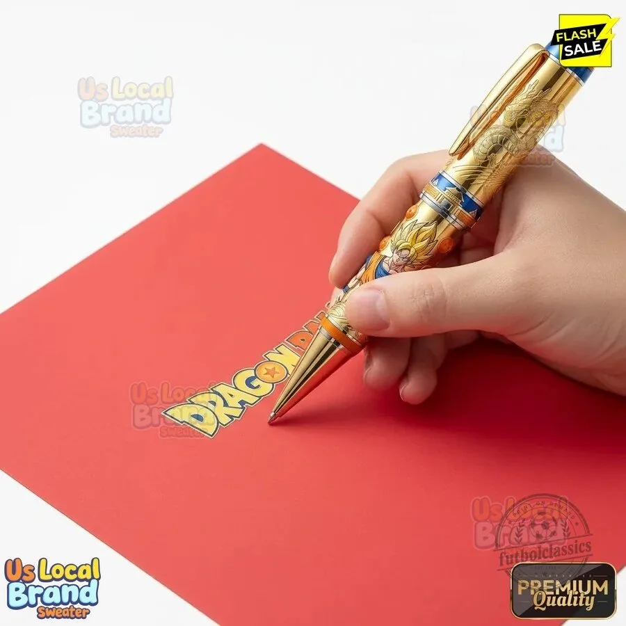 Dragon Ball Z Goku Super Saiyan Gold Tone Collectible Rollerball Pen