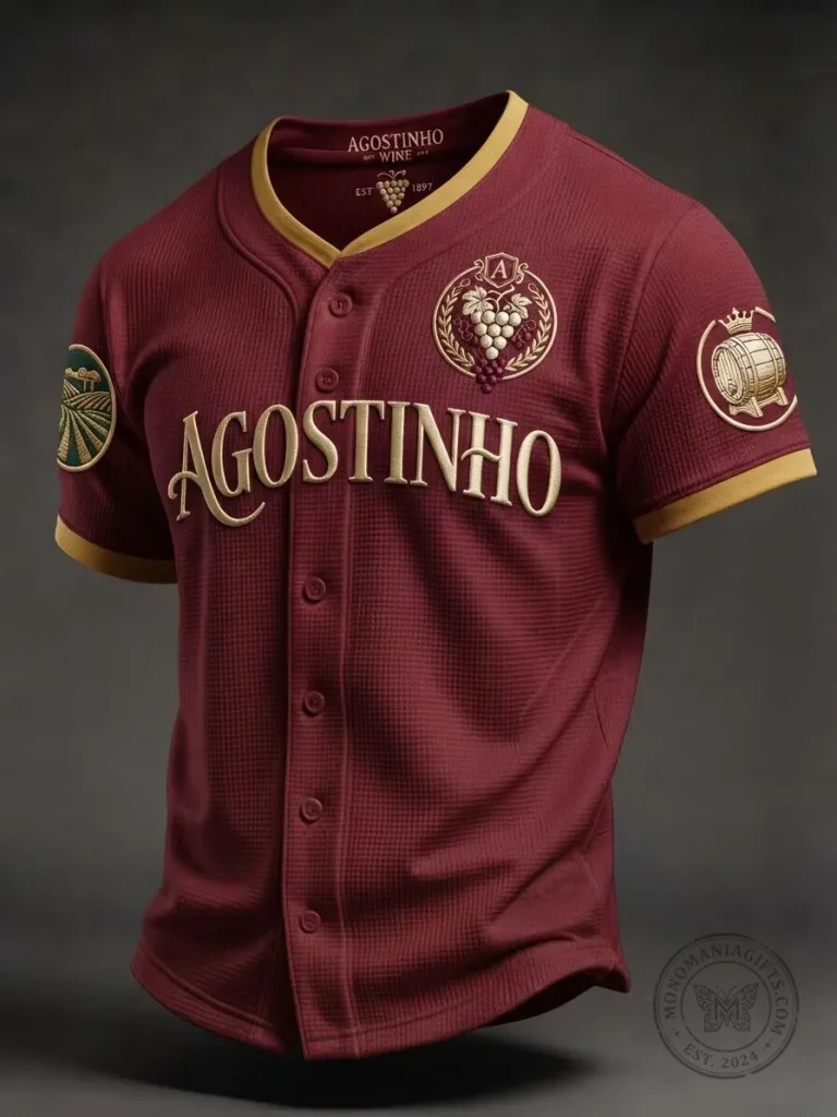 Agostinho Wine Company Vineyard Baseball Jersey 26 Agostinho Wine Company Vineyard Baseball Jersey