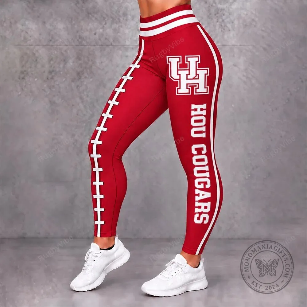 Houston Cougars Football Style Red Women's Leggings