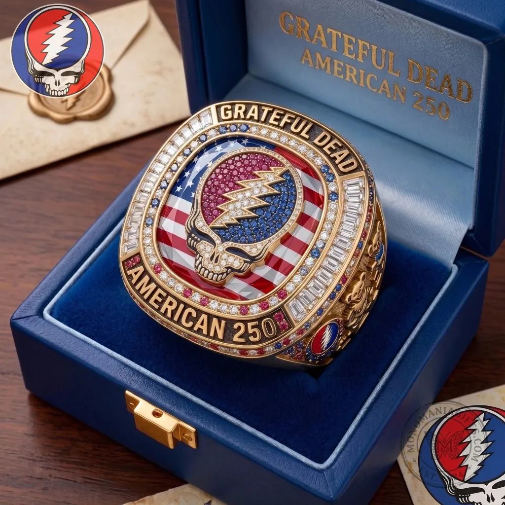 Grateful Dead American 250 Steal Your Face Skull Championship Ring Grateful Dead American 250 Steal Your Face Skull Championship Ring