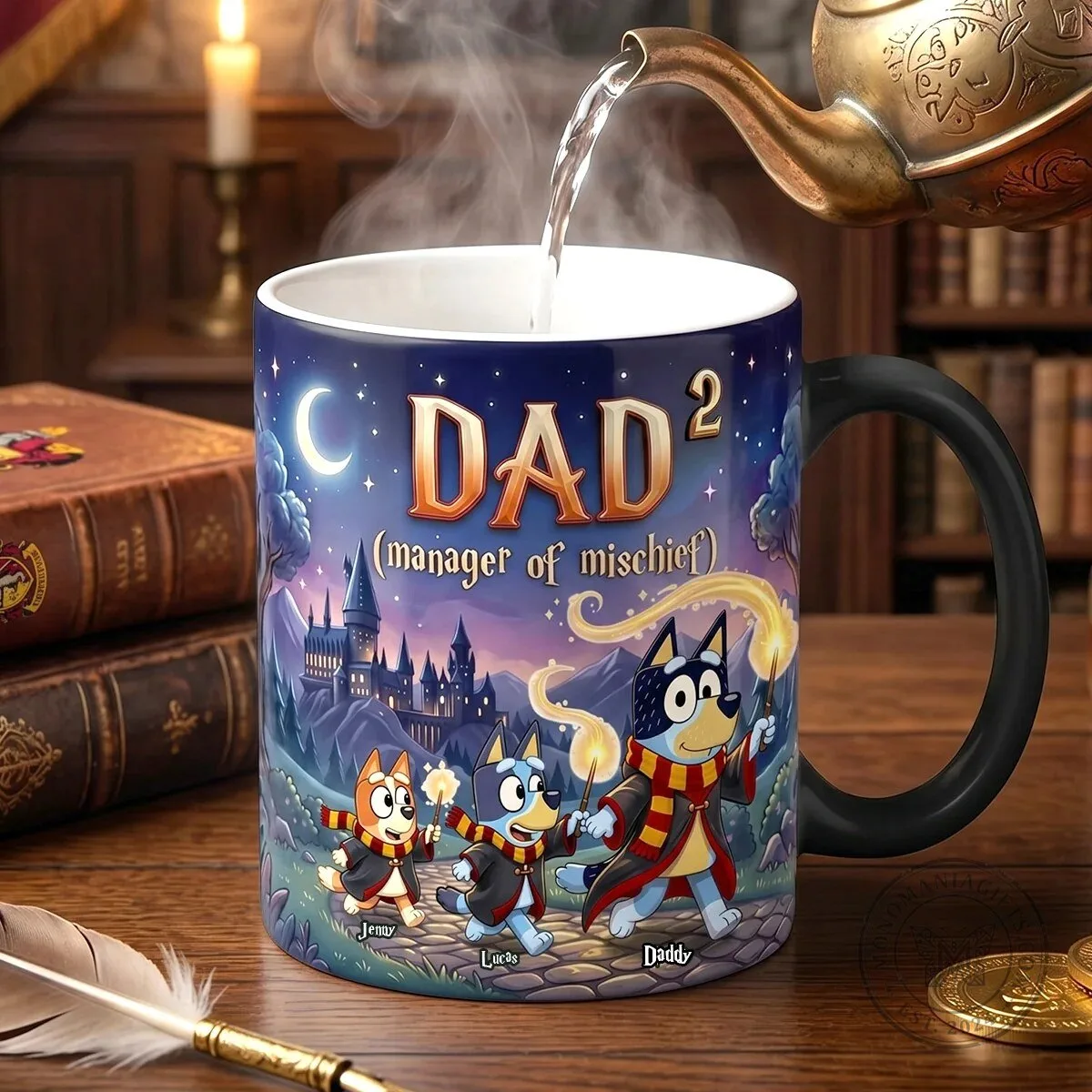 Bluey Dad Manager of Mischief Magic Heat Changing Coffee Mug