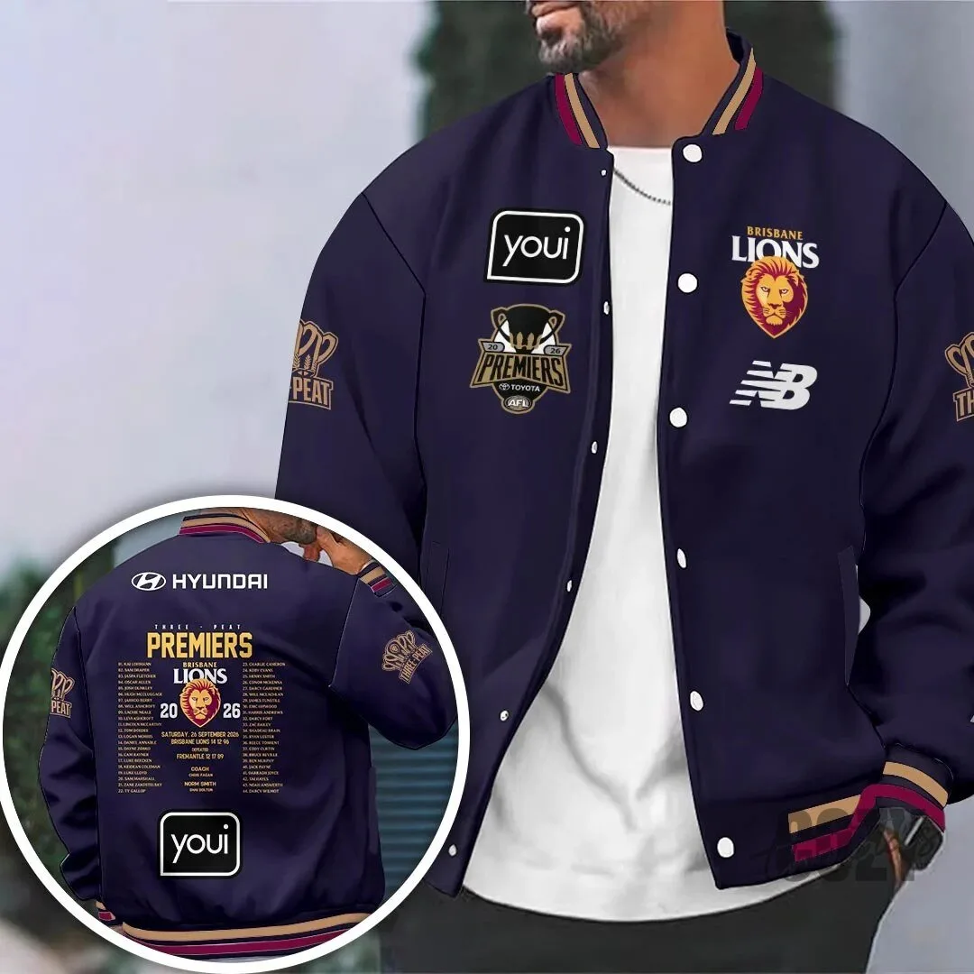 Brisbane Lions AFL Premiers 2026 Varsity Jacket