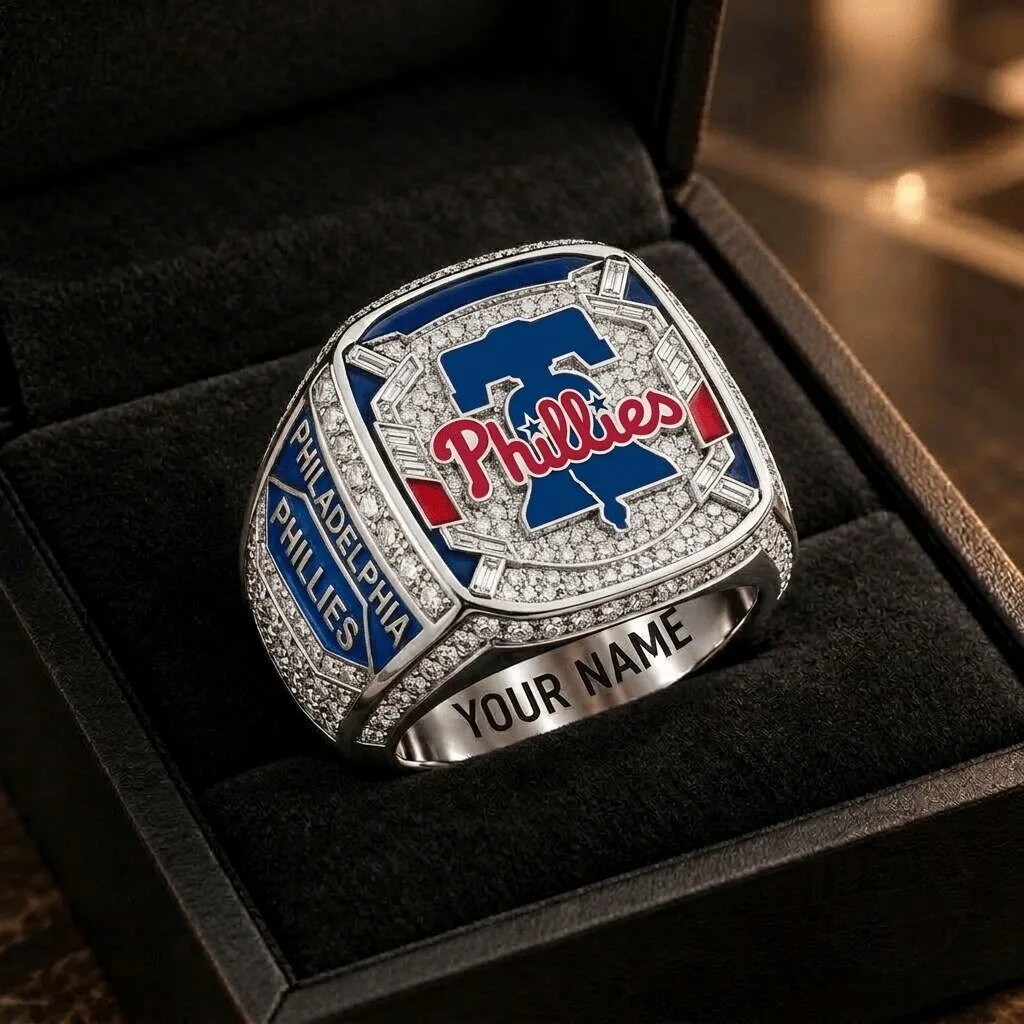 Philadelphia Phillies Major League Baseball Championship Ring with Custom Name Engraving