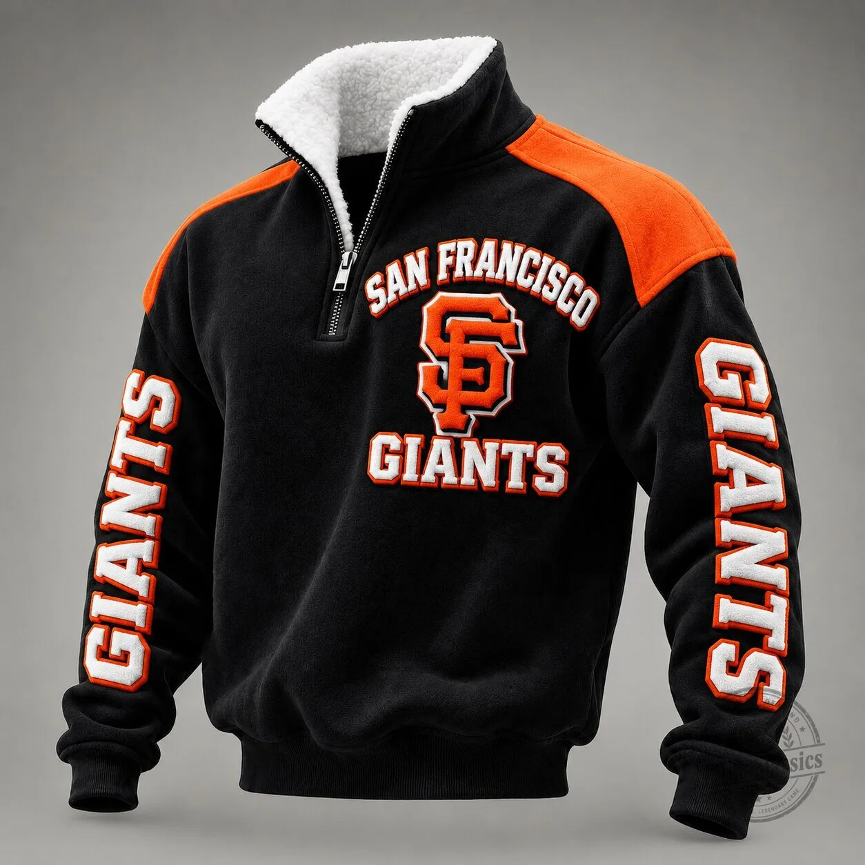 San Francisco Giants Quarter-Zip Fleece Pullover Sweatshirt
