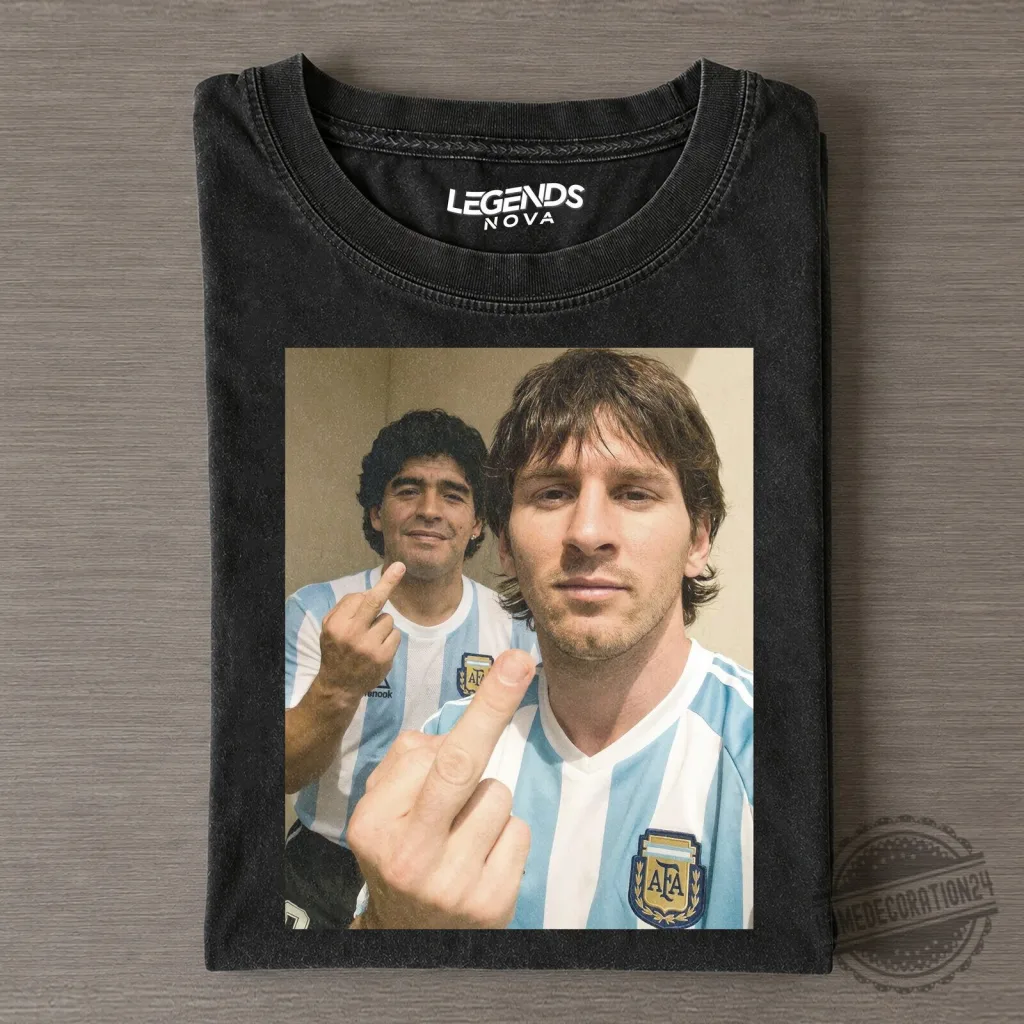 Nova Vintage T-Shirt featuring Legends Lionel Messi and Diego Maradona