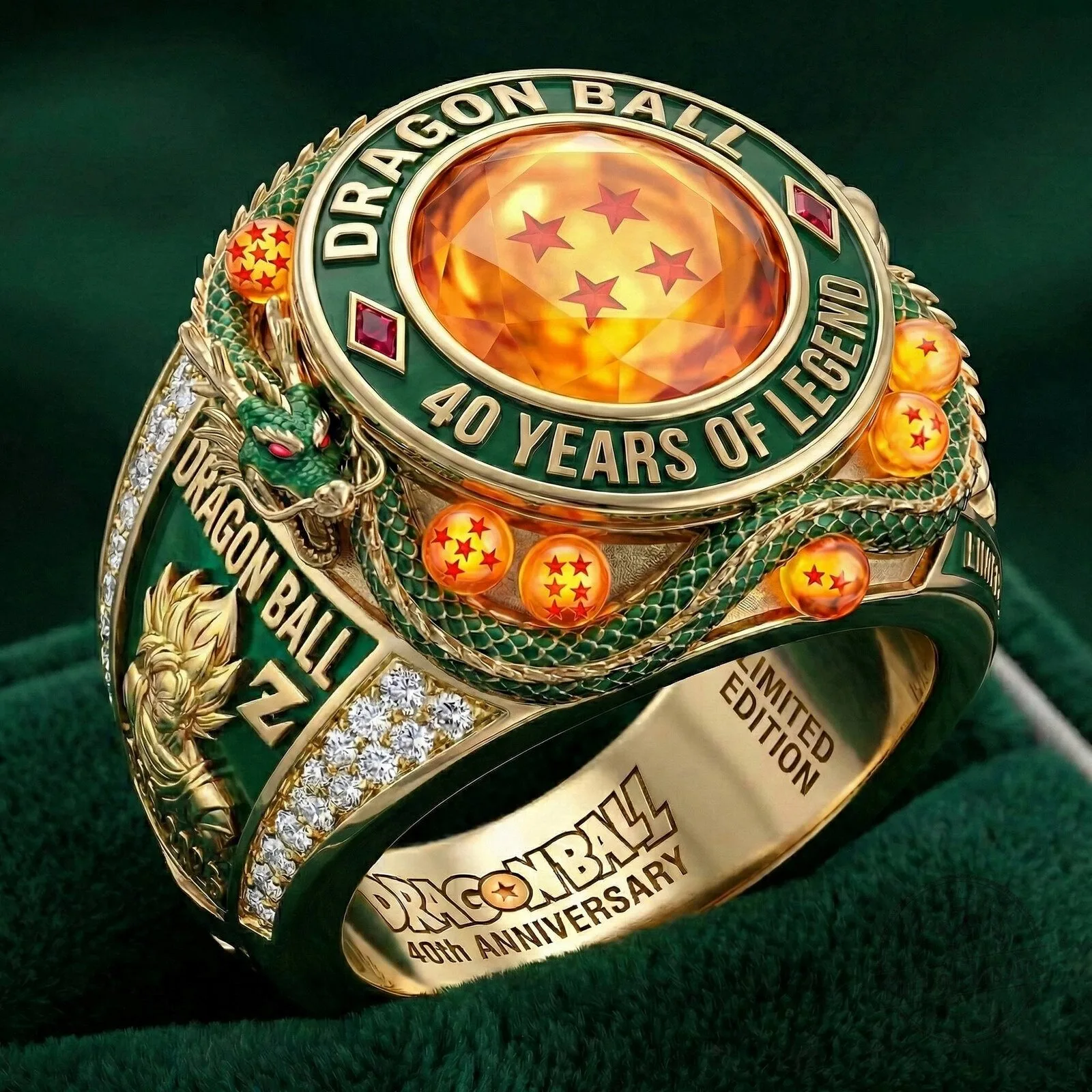 Dragon Ball Z 40th Anniversary Limited Edition Gold Ring