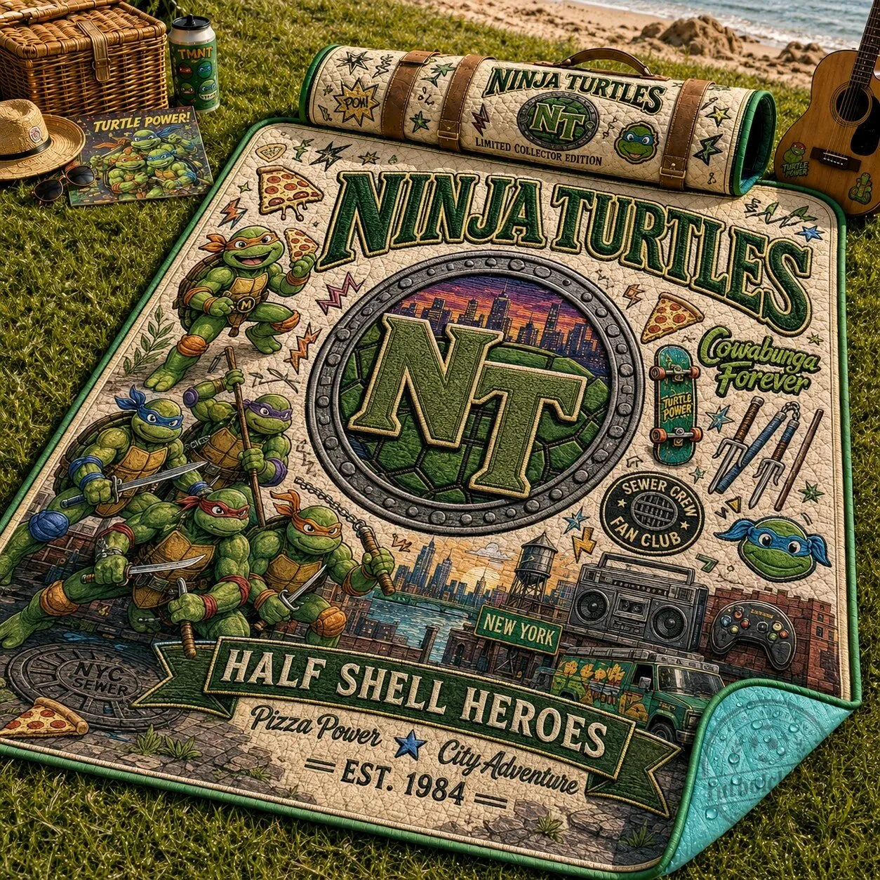 Teenage Mutant Ninja Turtles Half Shell Heroes Picnic Blanket