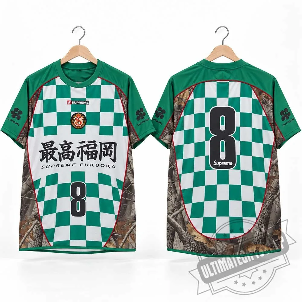 Supreme Fukuoka Checkered Real Tree Camo Soccer Jersey 3 Supreme Fukuoka Checkered Real Tree Camo Soccer Jersey