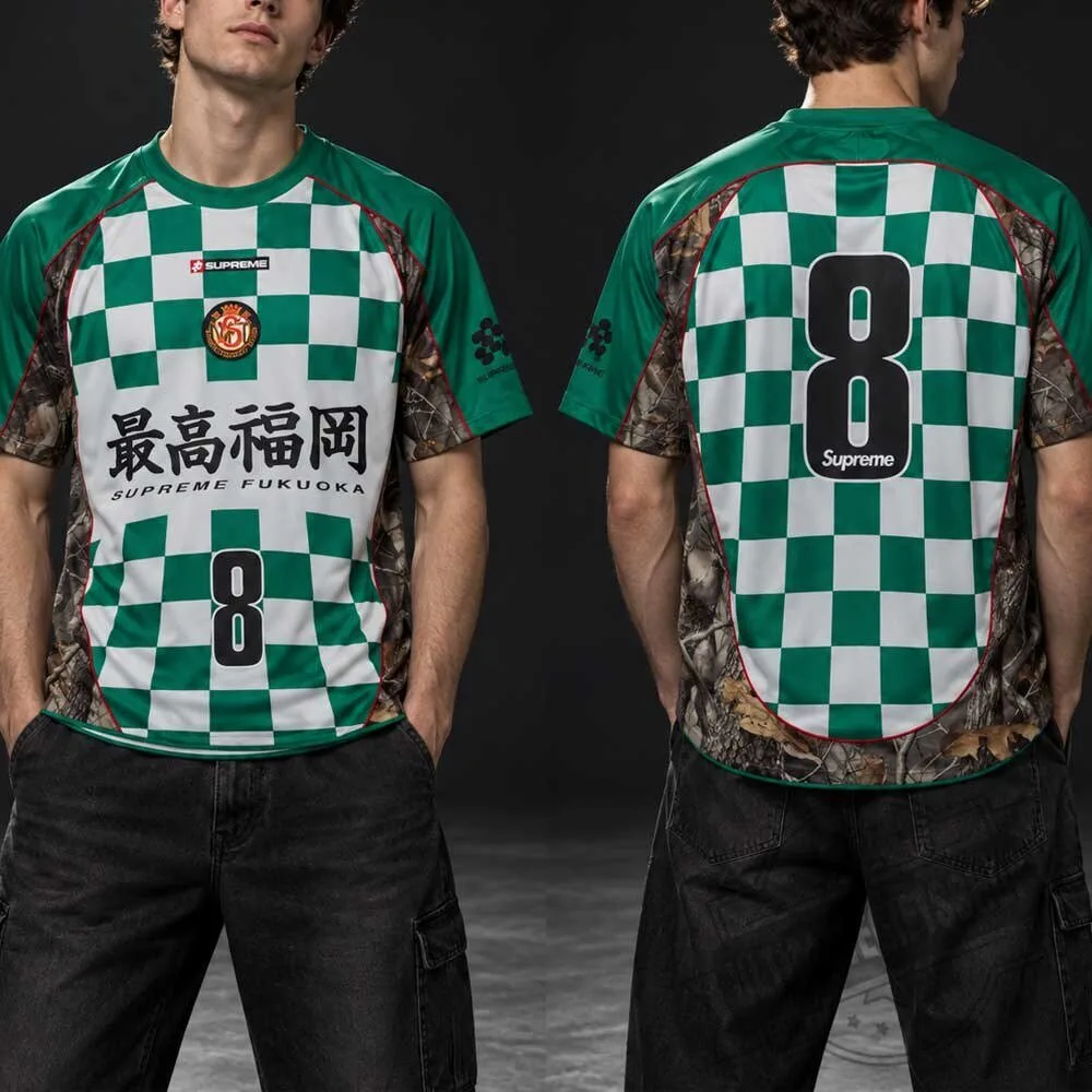Supreme Fukuoka Checkered Real Tree Camo Soccer Jersey 4 Supreme Fukuoka Checkered Real Tree Camo Soccer Jersey