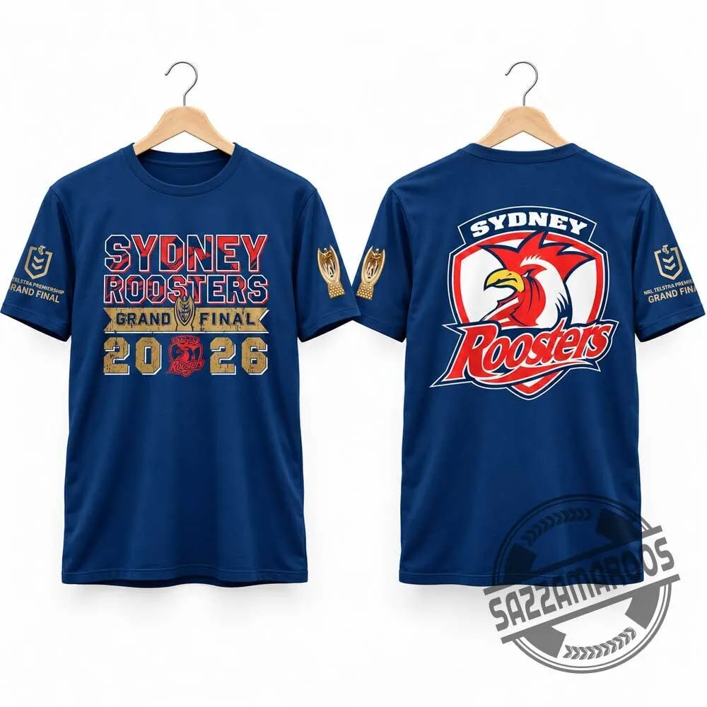 Sydney Roosters 2026 NRL Grand Final Blue T-Shirt 5 Sydney Roosters 2026 NRL Grand Final Blue T-Shirt