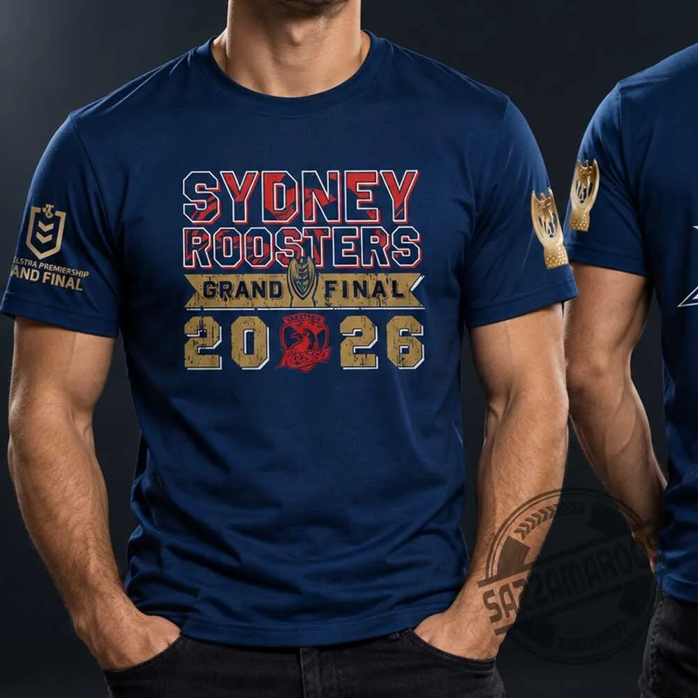 Sydney Roosters 2026 NRL Grand Final Blue T-Shirt 6 Sydney Roosters 2026 NRL Grand Final Blue T-Shirt
