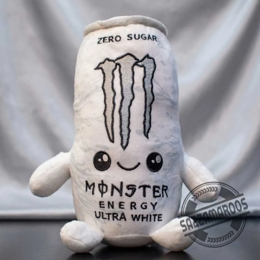 Monster Energy Drink Ultra White Plushie