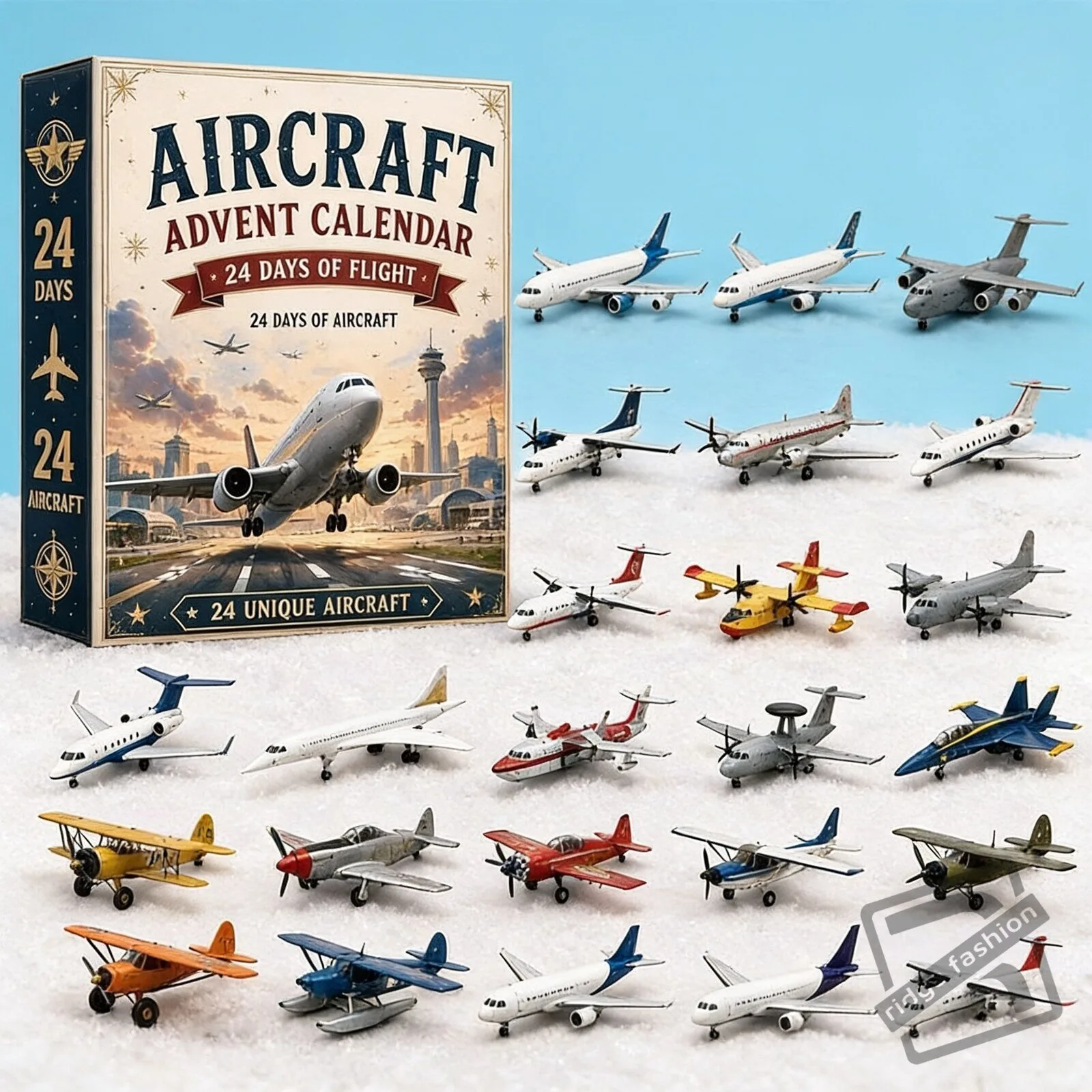 "Top Advent Calendars: Ford, Aircraft, Holden, and Hot Wheels" 3 Aircraft Advent Calendar 24 Unique Toy Airplanes Collectors Edition