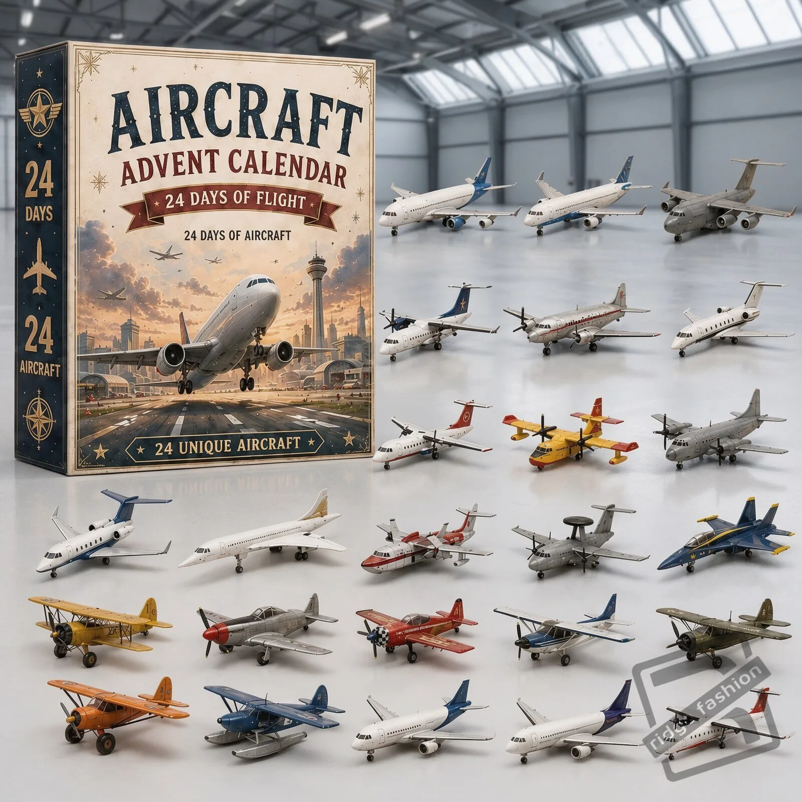 Aircraft Advent Calendar 24 Unique Toy Airplanes Collectors Edition Aircraft Advent Calendar: 24 Collectible Toy Airplanes for Enthusiasts – image 2 of 2