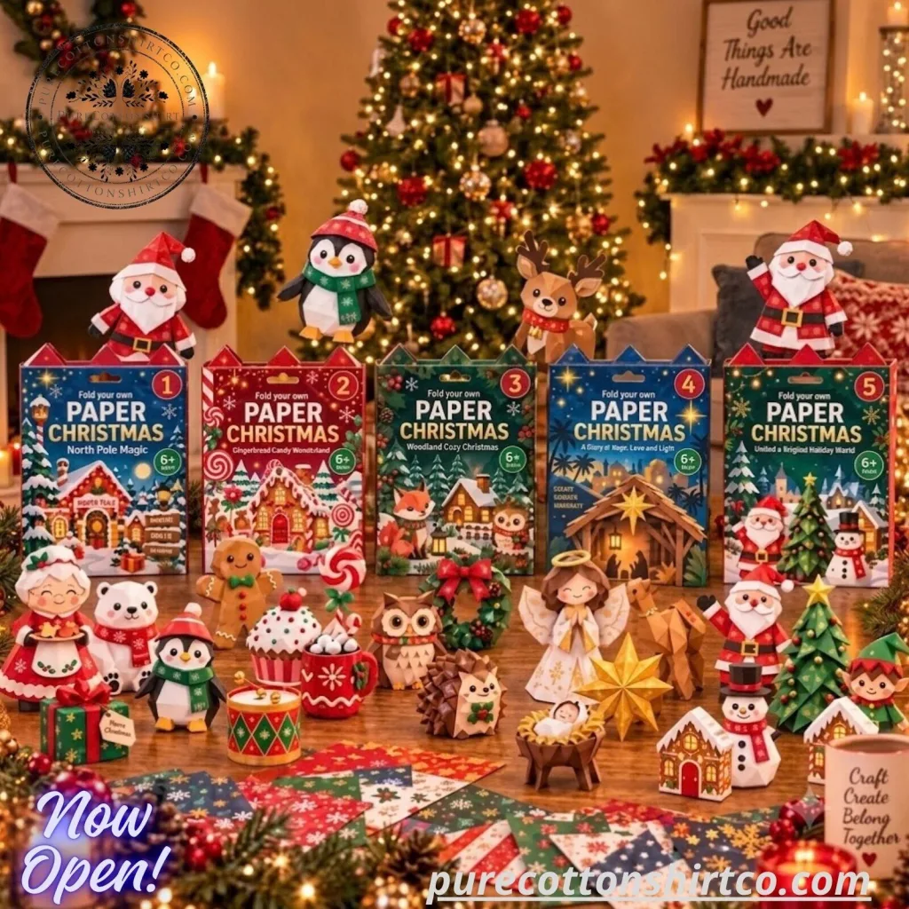 🎄DIY Paper Christmas Craft Kit– Fold & Create Your Own Holiday Decorations 5 Festive Themes 🎄DIY Paper Christmas Craft Kit– Fold & Create Your Own Holiday Decorations 5 Festive Themes
