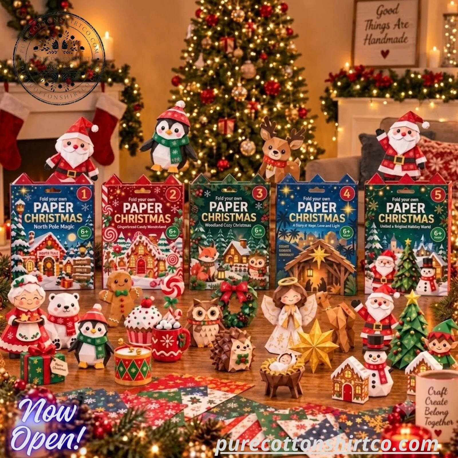 🎄DIY Paper Christmas Craft Kit– Fold & Create Your Own Holiday Decorations 5 Festive Themes 6 🎄DIY Paper Christmas Craft Kit– Fold & Create Your Own Holiday Decorations 5 Festive Themes