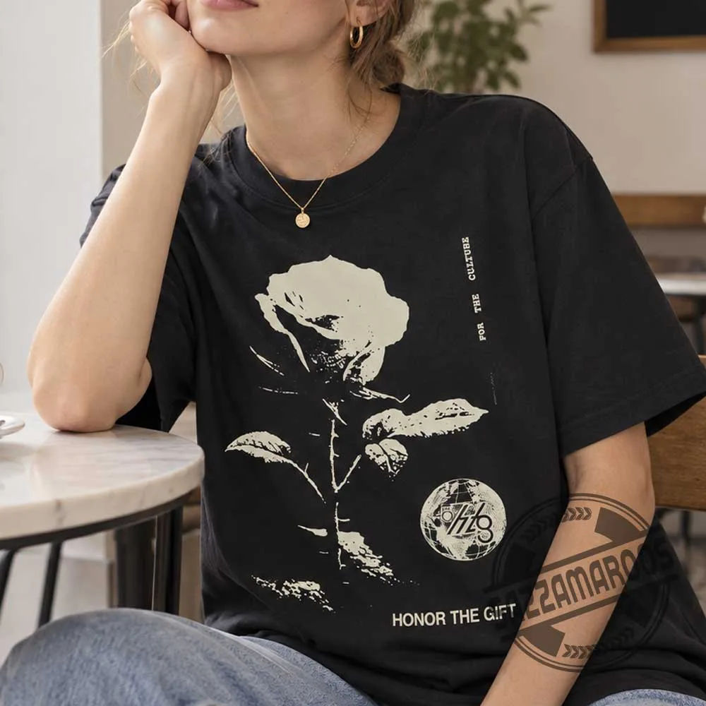 Louis Tomlinson Honor The Gift Rose From Concrete Tee Shirt (4) Louis Tomlinson Honor The Gift Rose From Concrete Tee Shirt – image 3 of 4