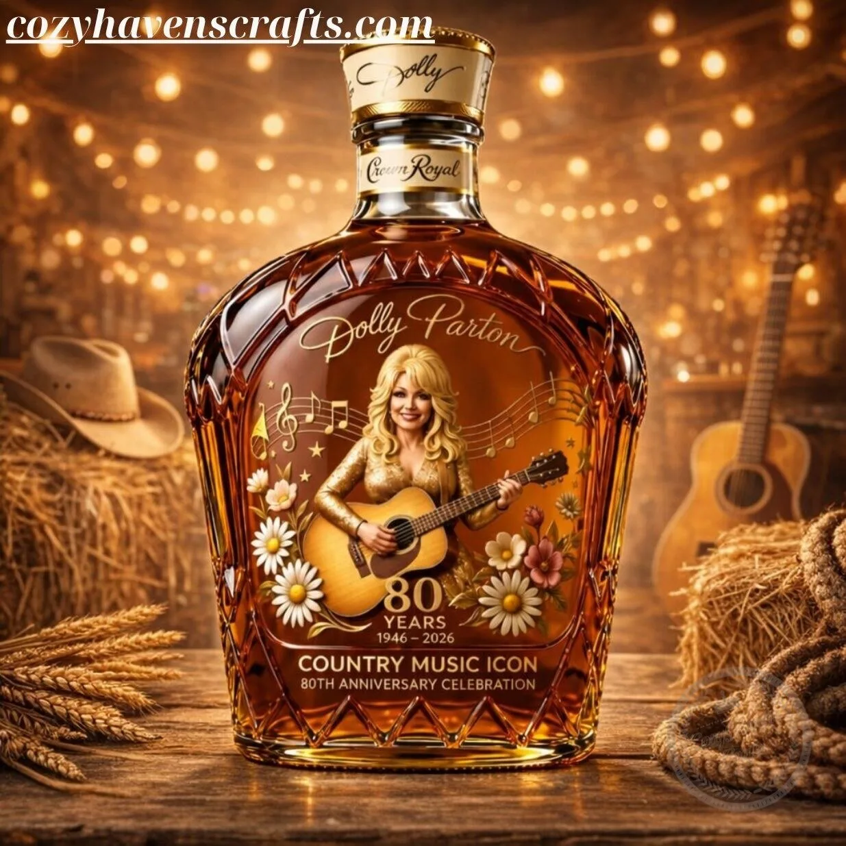 Dolly Parton Crown Royal 80th Anniversary Decanter Whiskey Bottle – Country Music Icon Decanter Gift 5 Dolly Parton Crown Royal 80th Anniversary Decanter Whiskey Bottle – Country Music Icon Decanter Gift