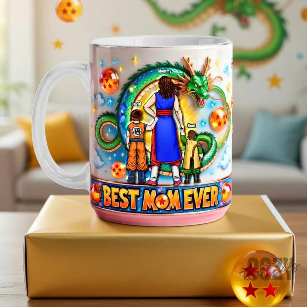 Personalized Coffee Mug for the Best Mom Ever - Dragon Ball Z Design