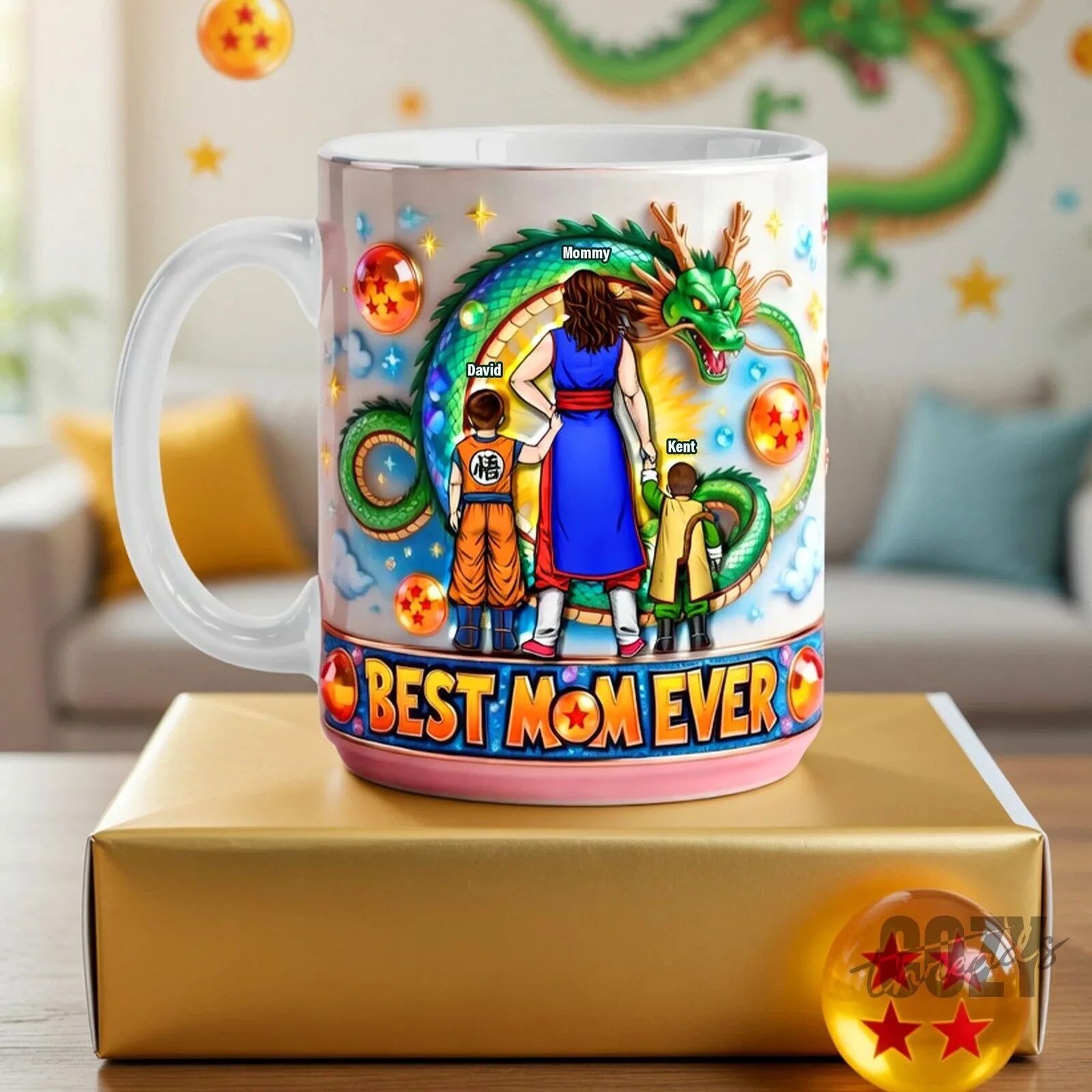 Personalized Coffee Mug for the Best Mom Ever - Dragon Ball Z Design