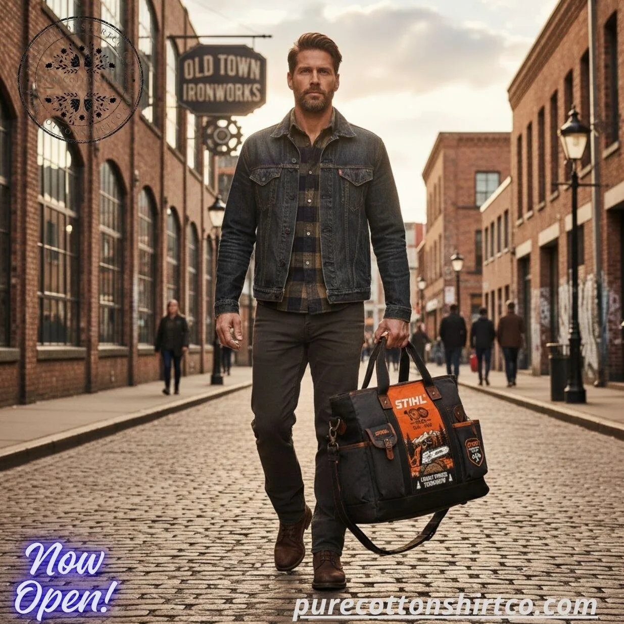 Stihl 100 Years 1926-2026 Print Canvas Tool Bag Tote – Heavy Duty Work Bag Gift 7 Stihl 100 Years 1926-2026 Canvas Tool Bag Tote – Heavy Duty Work Bag Gift