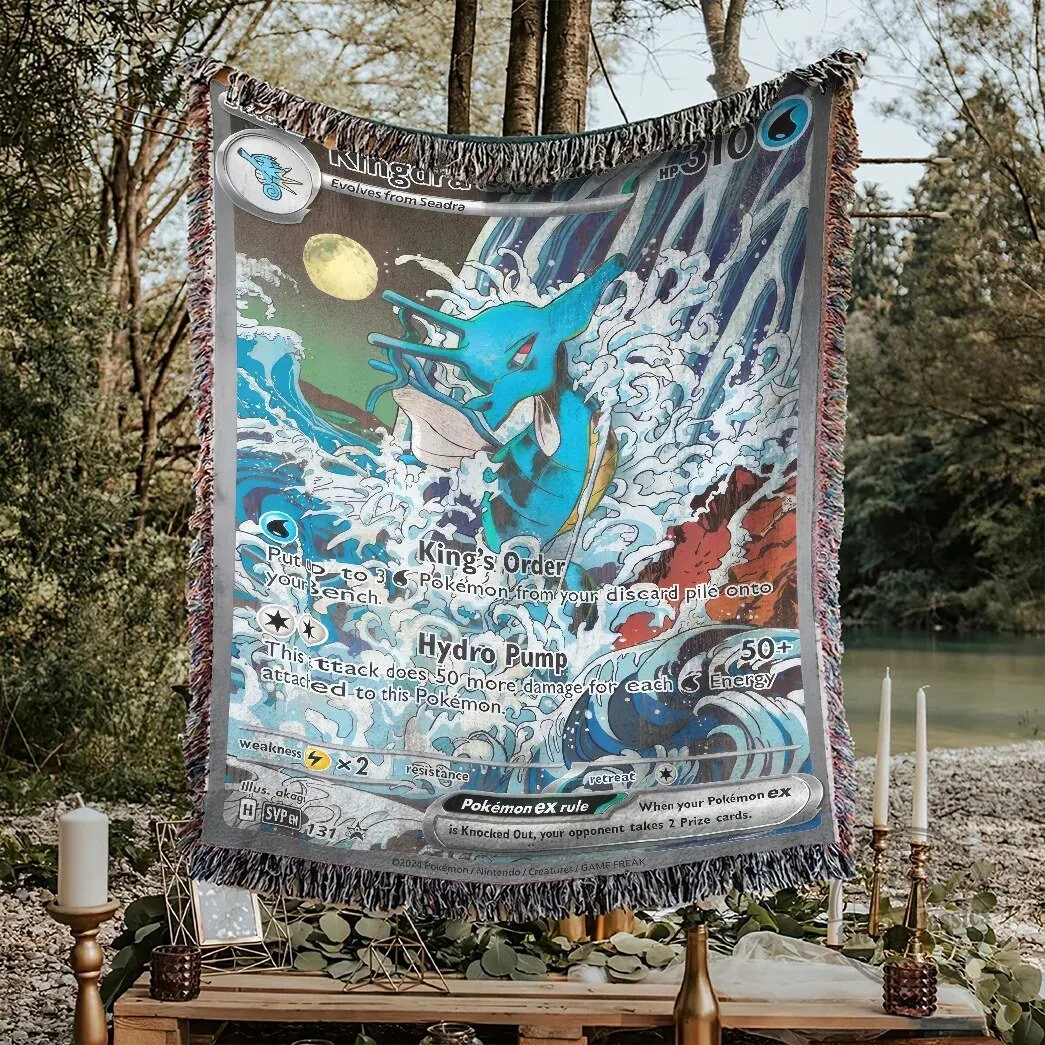 Kingdra EX Pokémon Trading Card Game Woven Blanket