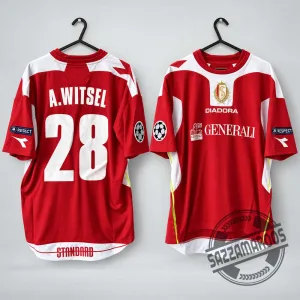 Vintage Standard Liège 2008/09 Home Jersey #28 A. Witsel Diadora 3 Vintage Standard Liège 2008/09 Home Jersey #28 A. Witsel Diadora