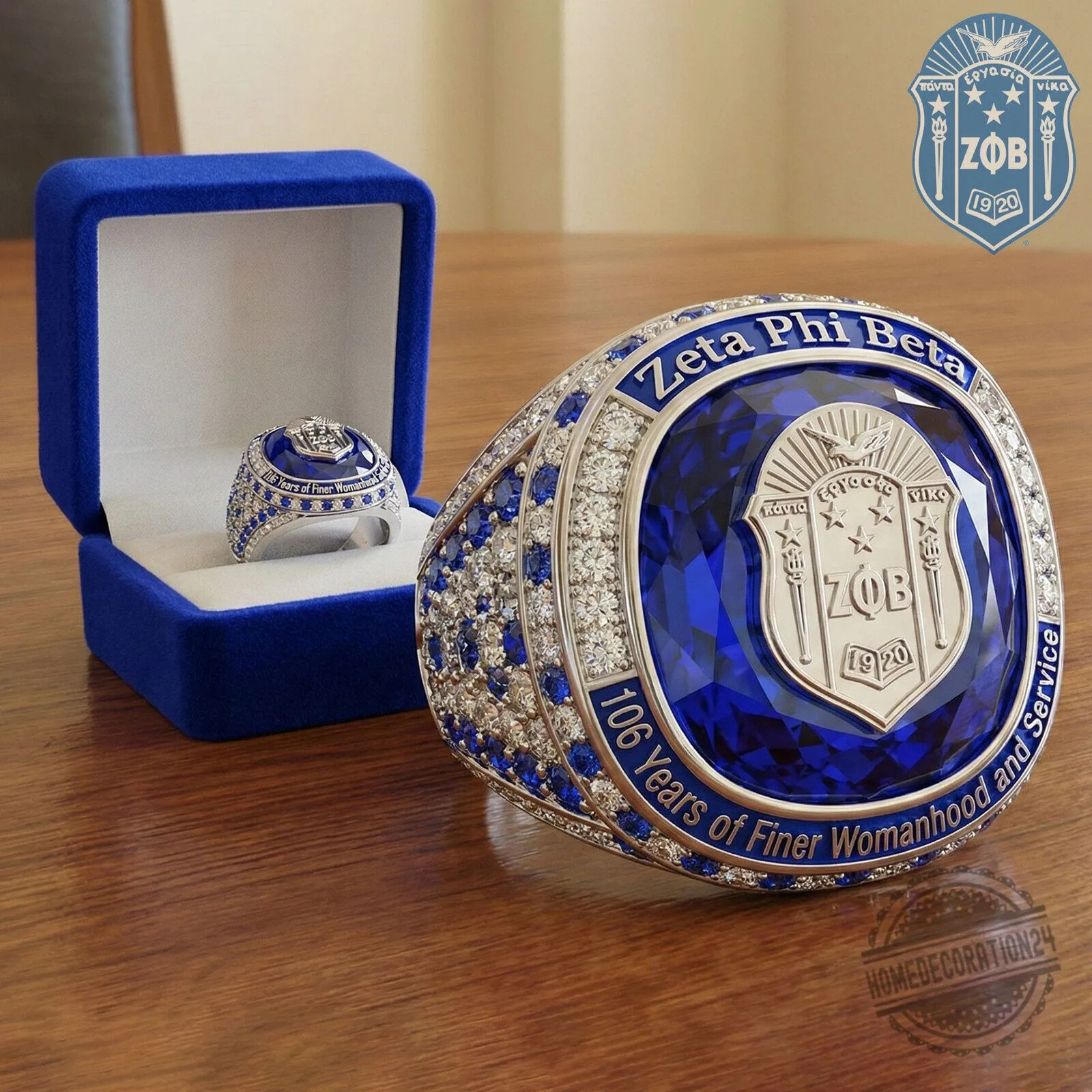 Zeta Phi Beta 106 Years of Finer Womanhood and Service Commemorative Ring
