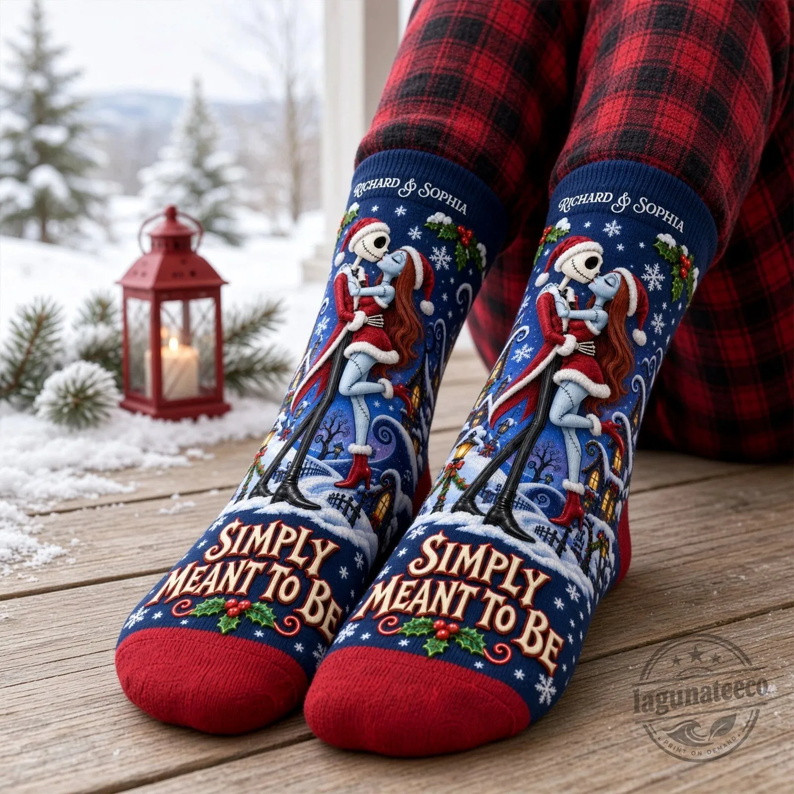 Nightmare Before Christmas Jack and Sally Simply Meant To Be Socks 7 Nightmare Before Christmas Jack and Sally Simply Meant To Be Socks