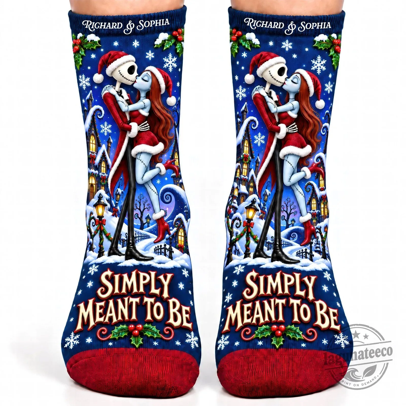 Nightmare Before Christmas Jack and Sally Simply Meant To Be Socks 9 Nightmare Before Christmas Jack and Sally Simply Meant To Be Socks