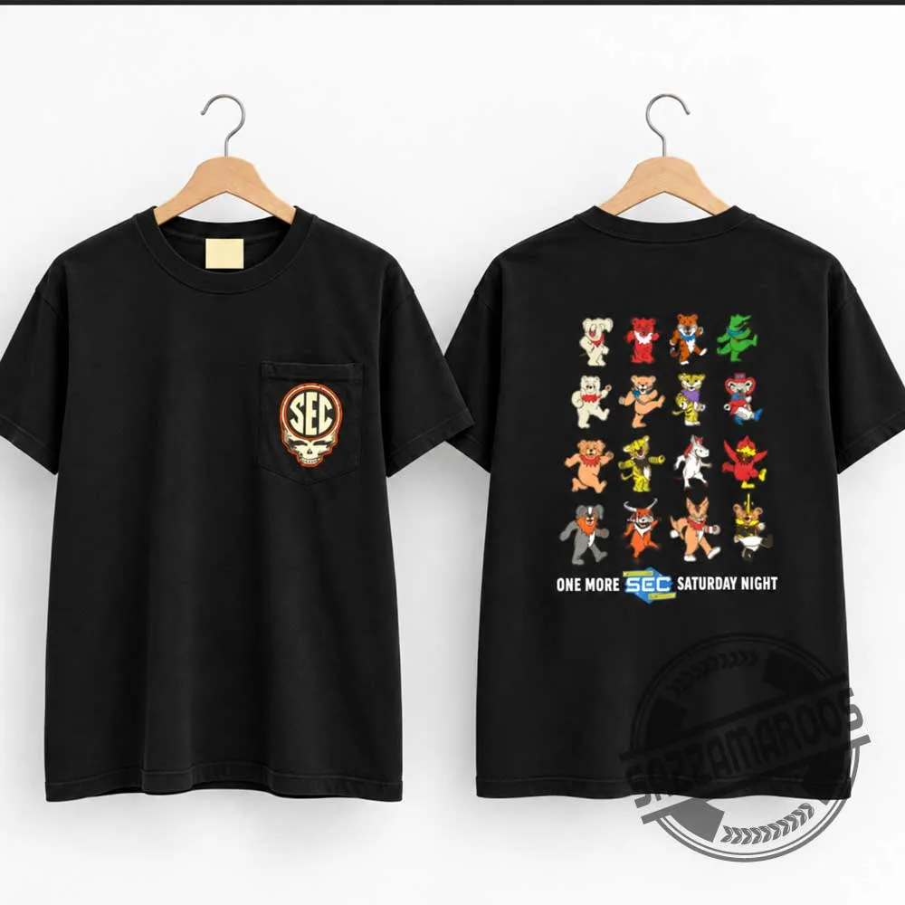 One More SEC Saturday Night Pocket T-Shirt, SEC Mascots Dancing Bears Vintage College Football Graphic Tee One More SEC Saturday Night Pocket T-Shirt, SEC Mascots Dancing Bears Vintage College Football Graphic Tee – image 2 of 3