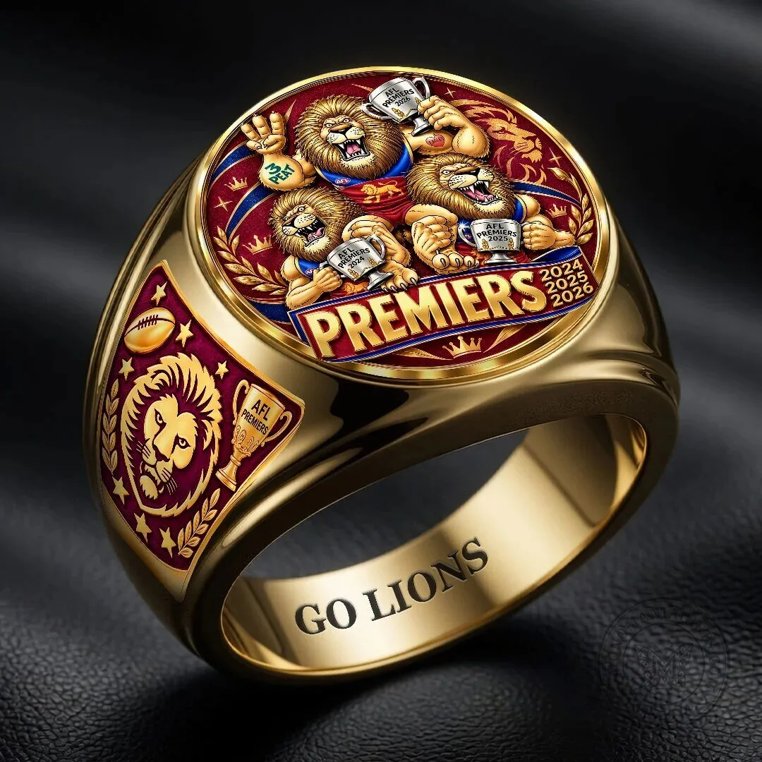 Brisbane Lions AFL Premiers 2026 Gold Championship Ring