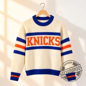 New York Knicks Vintage Striped Knit Sweater 3 New York Knicks Vintage Striped Knit Sweater
