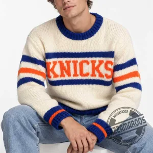 New York Knicks Vintage Striped Knit Sweater 4 New York Knicks Vintage Striped Knit Sweater