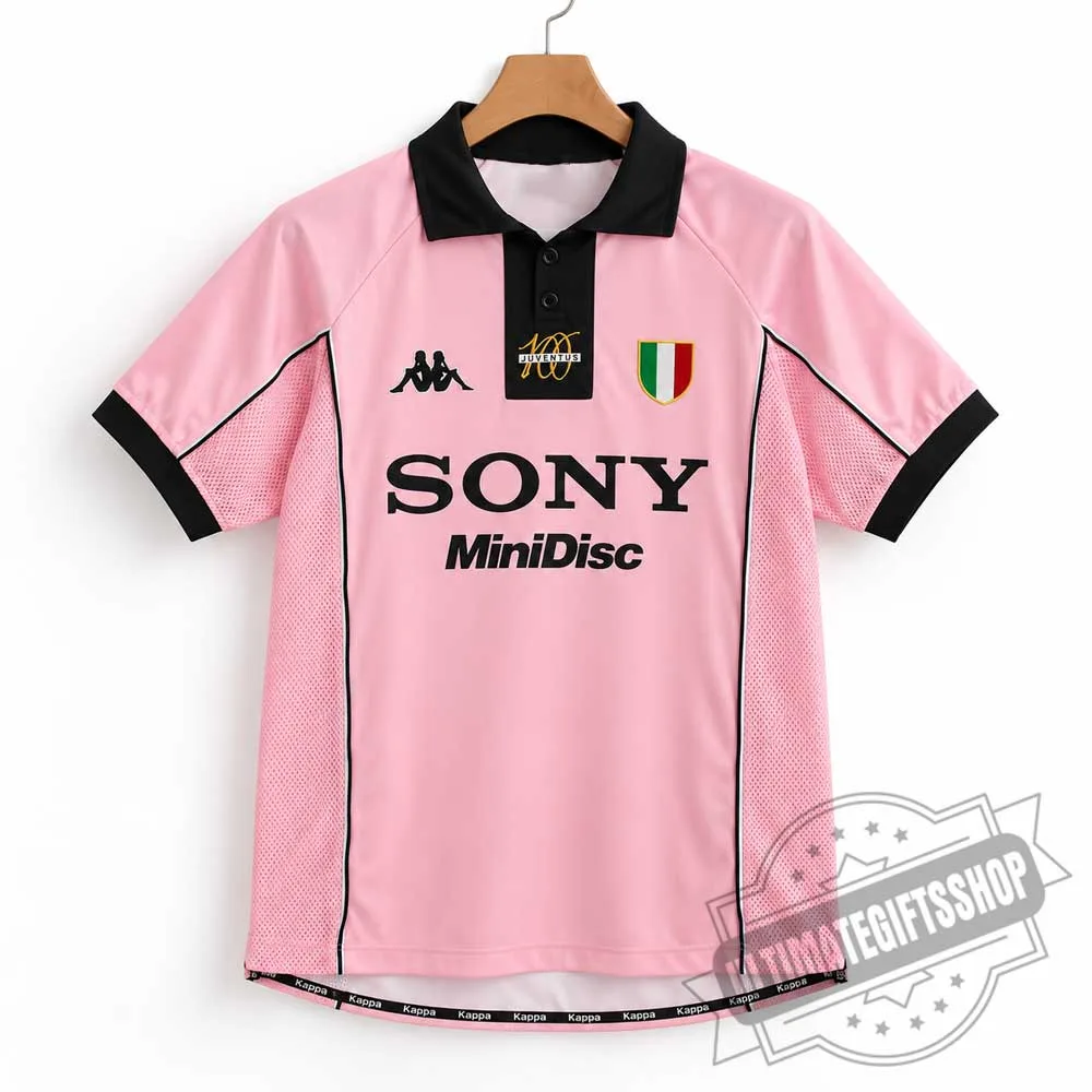 Kappa Juventus 1997-1998 Centenary Sony MiniDisc Pink Away Jersey (1) Kappa Juventus 1997-1998 Centenary Sony MiniDisc Pink Away Jersey